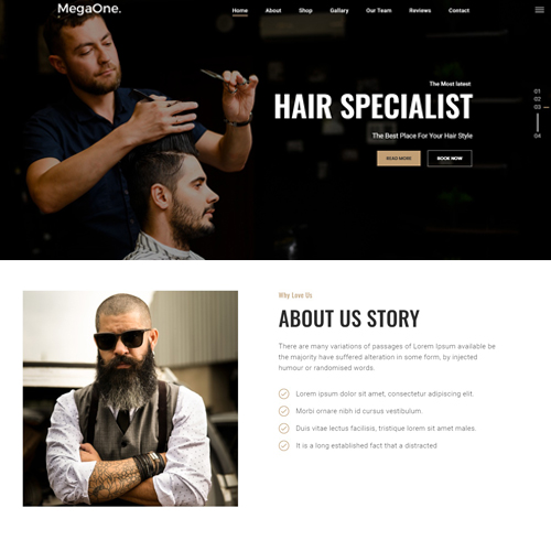 Création site barber coiffure rasage