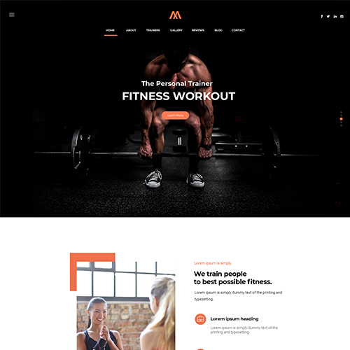 Création site coach sportif fitness trainer