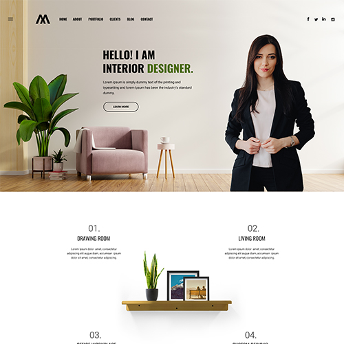 Création site design intérieur décorateur