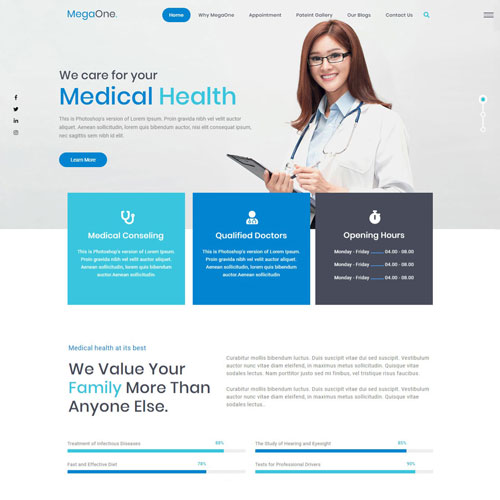 Création site médical hôpital clinique santé